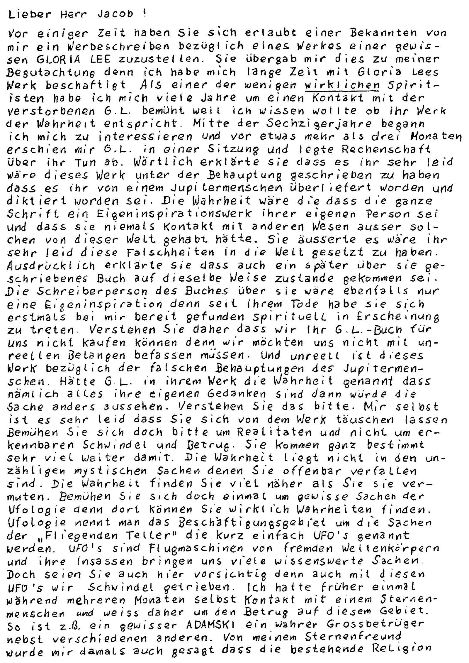 Original Letter – Page 1