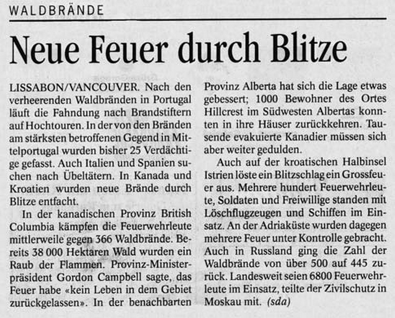 Original Newspaper Article