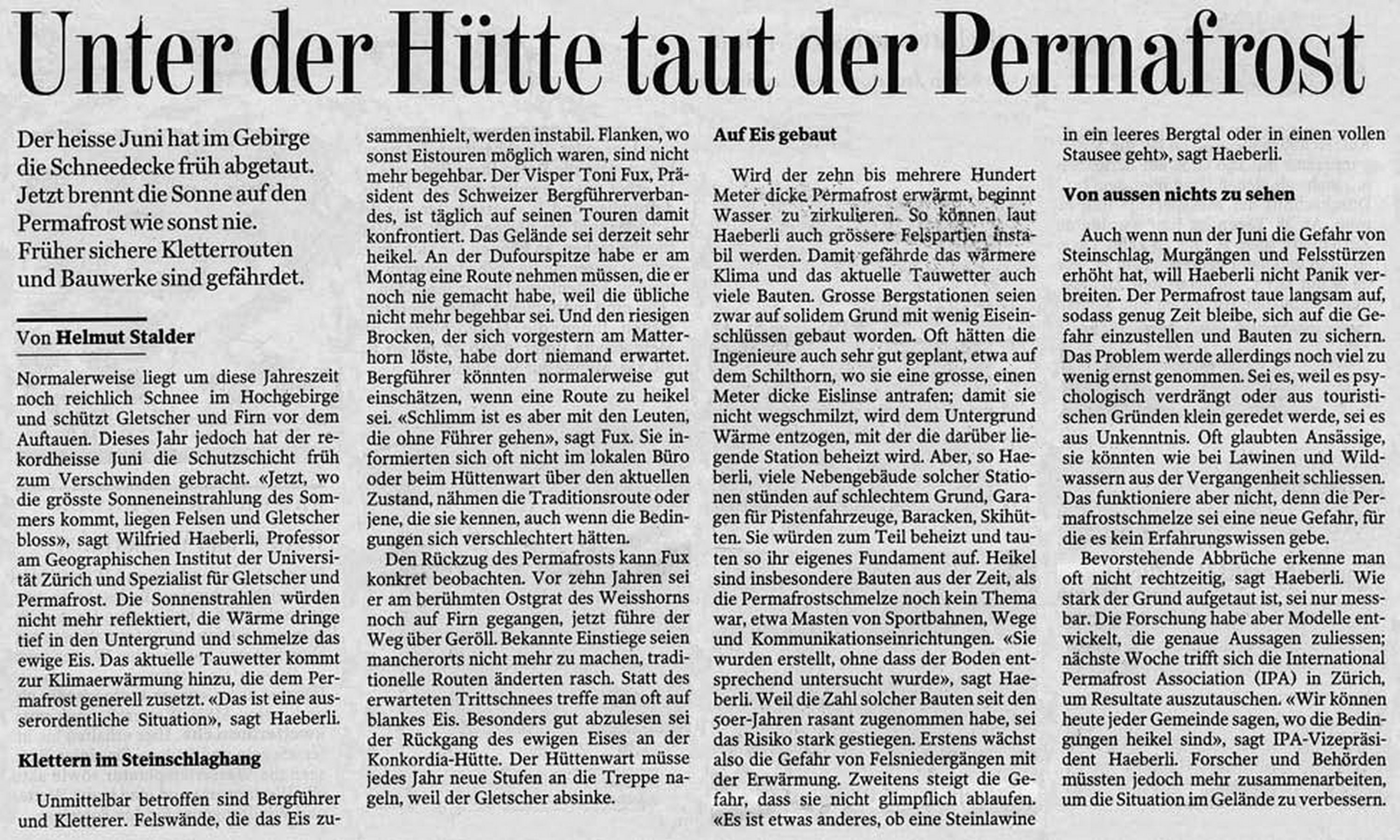 Original Newspaper Article