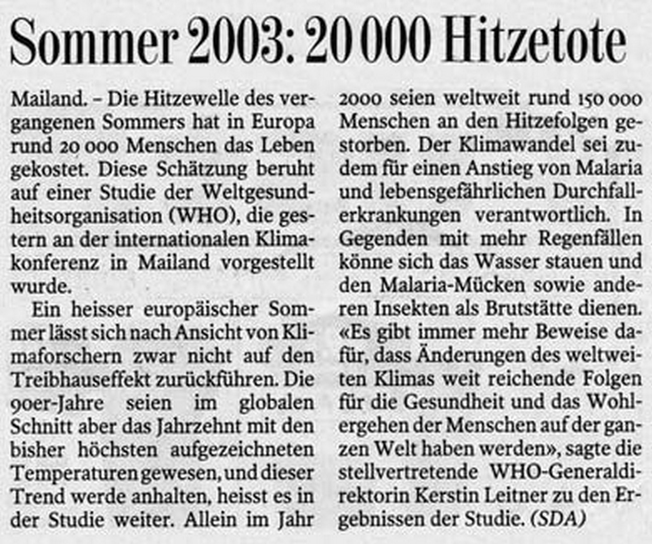 Original Newspaper Article
