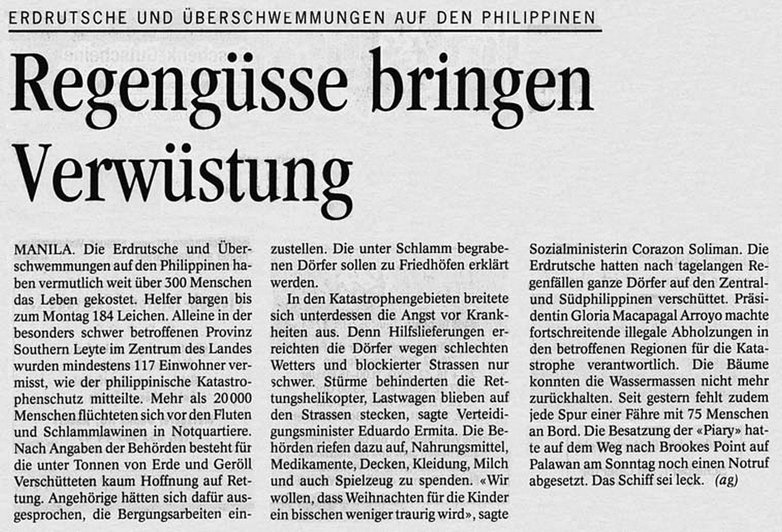 Original Newspaper Article