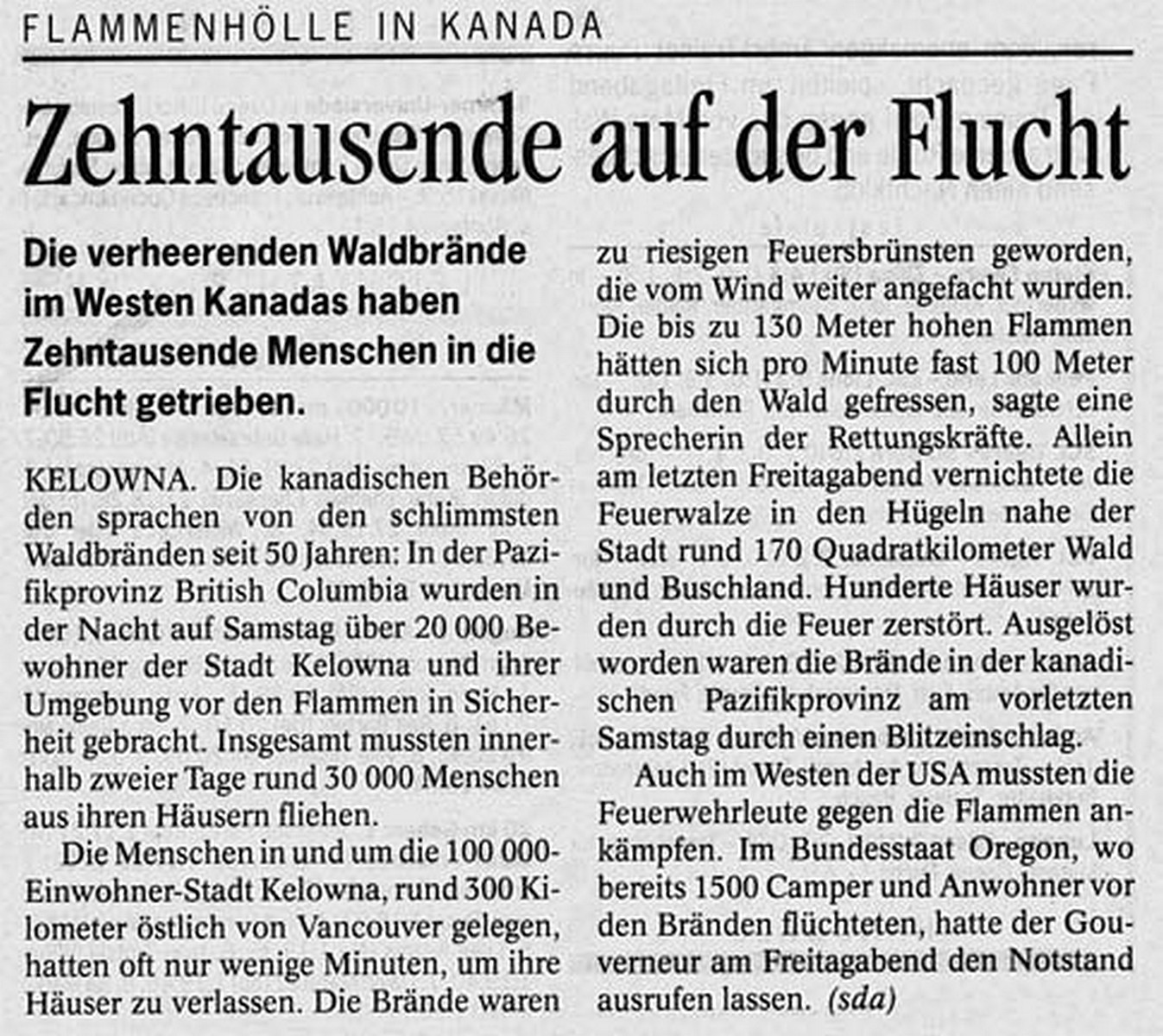 Original Newspaper Article