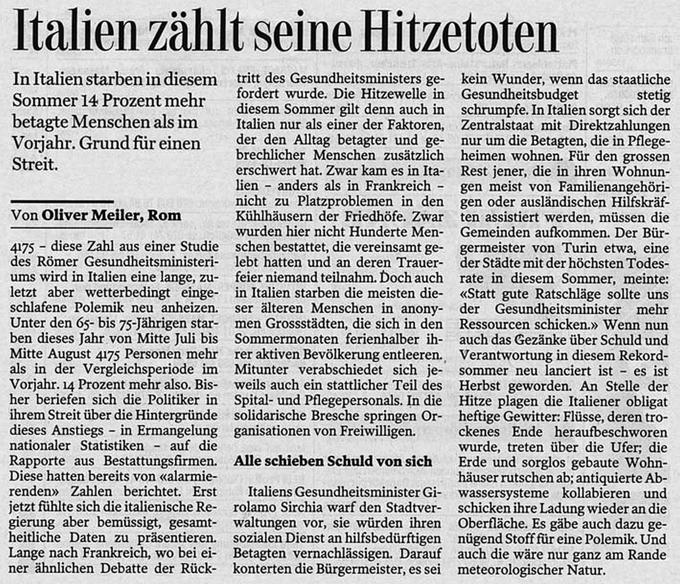 Original Zeitungsartikel