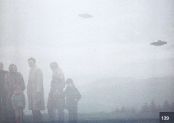 #139.[72] 20th April, 1975 at 10:00. Photographed behind Jakobsberg-Allenberg in the vicinity of Bäretswil, Switzerland. The photo shows two ships, but is only one. The effect was caused by Semjase jumping from one location to another during exposure time of 1/100 sec, so her ship was captured twice during the same exposure time.[73]